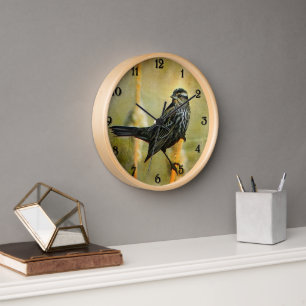 Reloj de aves negras