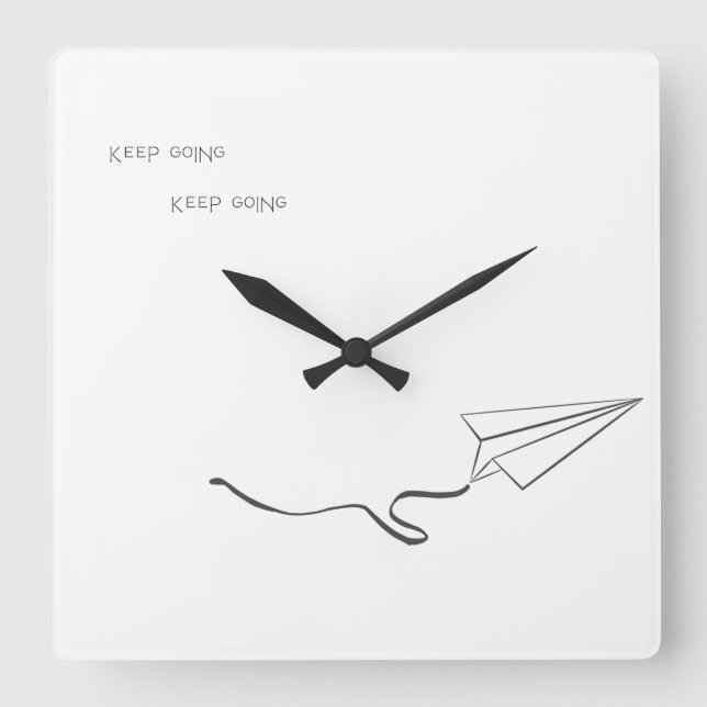 reloj de avión de papel (Anverso)