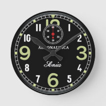 Reloj de avión retro