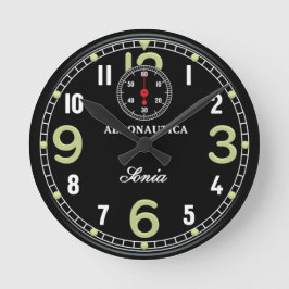 Reloj de avión retro