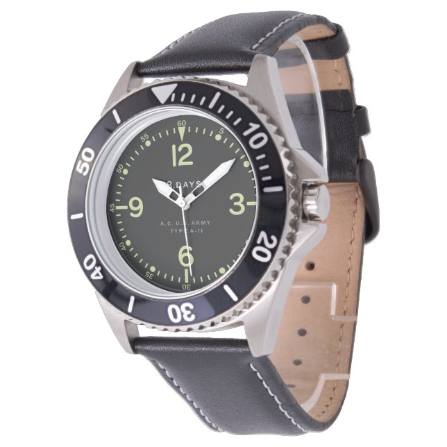 Reloj de avión retro estándar del ejército de Esta (Angular)