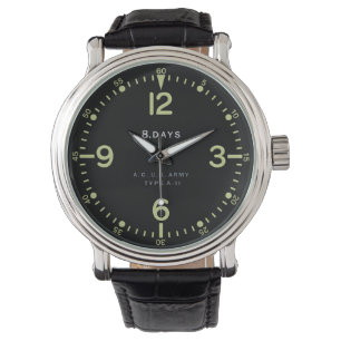 Reloj de avión retro estándar del ejército de Esta