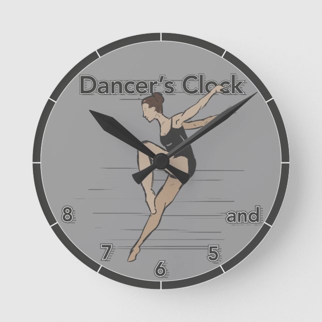 Reloj de bailarina de mano dibujada (Anverso)