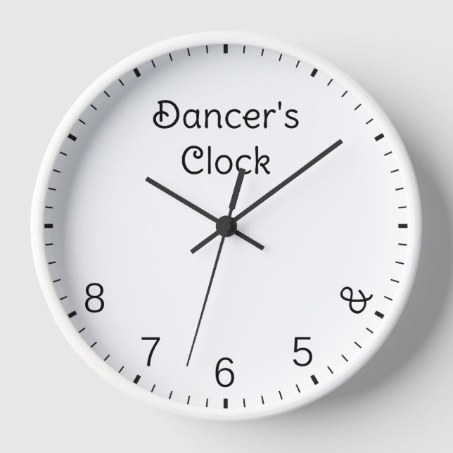 Reloj de bailarina - Humor de baile gracioso 5, 6, (Anverso)