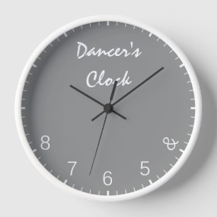 Reloj de bailarinas grises - Humor de baile gracio