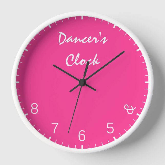 Reloj de bailarinas rosadas calientes - Humor de b (Anverso)