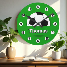Reloj de balón de fútbol con nombre personalizado,