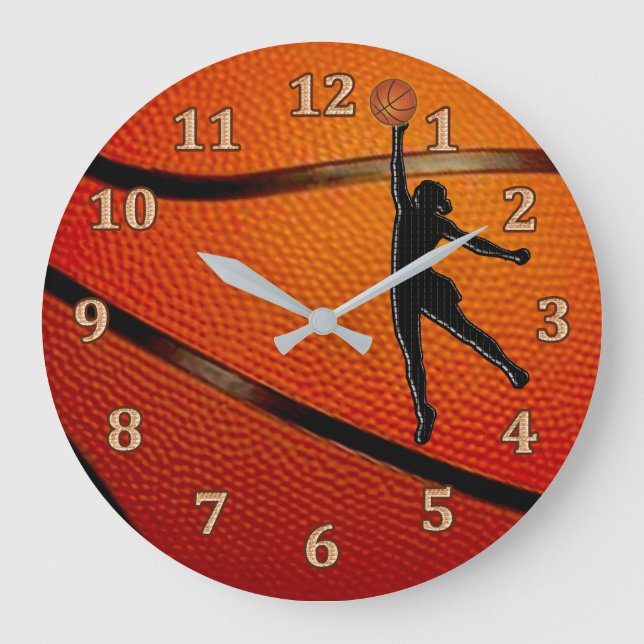 Reloj de baloncesto de chicas, dormitorio de balon (Anverso)