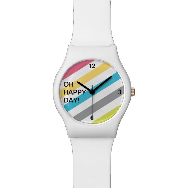 Reloj de banda feliz (De cerca)