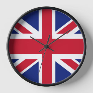 Reloj de bandera de Jack de la Unión Británica Pat