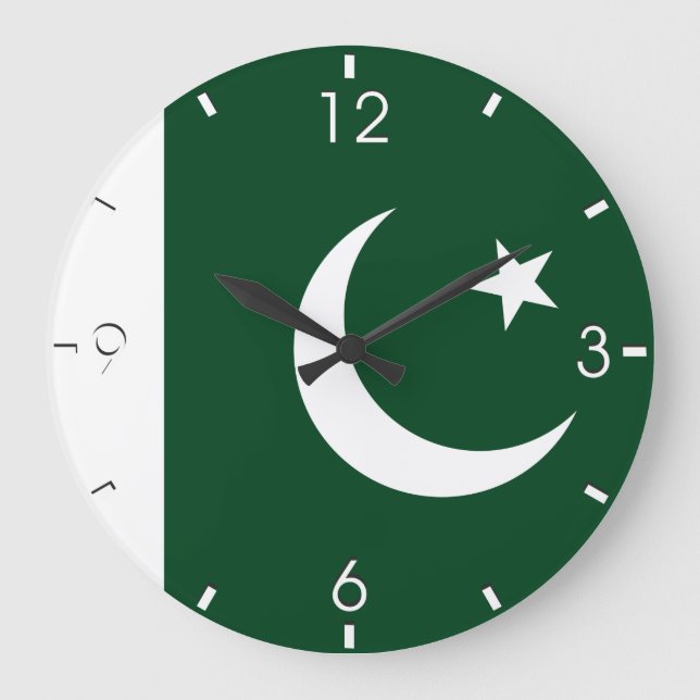 Reloj de bandera paquistaní (Anverso)