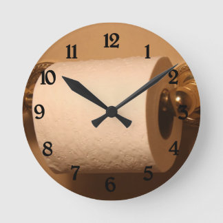 Reloj de baño de papel higiénico