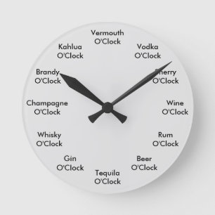 Reloj de barra divertida Reloj de pared gris perso