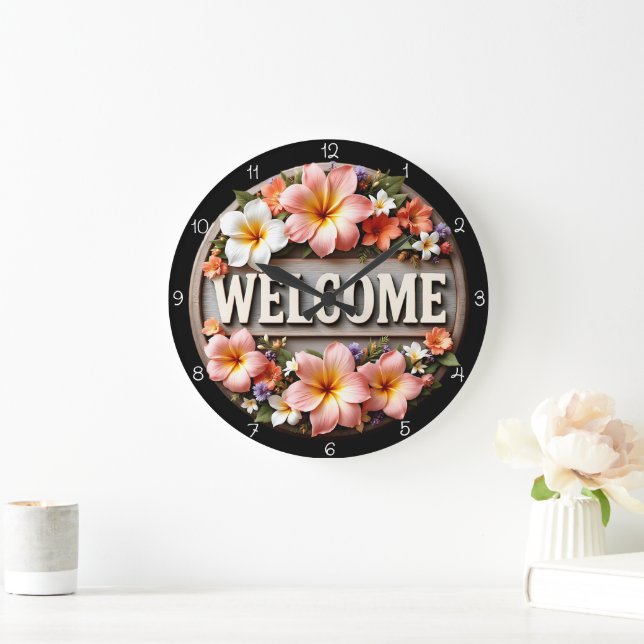 Reloj de bienvenida de la floración tropical (Hogar)