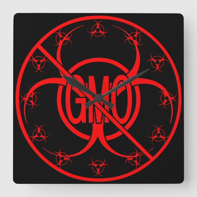 Reloj de Bio-Peligro Decor de regalo de aviso de B (Anverso)