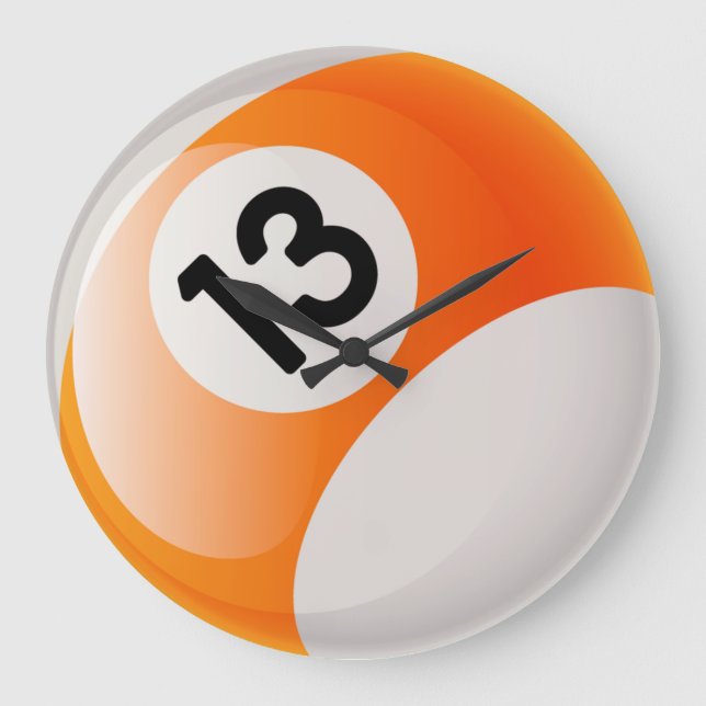 Reloj de bolas de billar número 13 (Anverso)