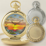 Reloj De Bolsillo Atardecer de techo 2295<br><div class="desc">Pintura de la colección "Rooftop Sunset 2295" Este reloj de bolsillo personalizado es un regalo perfecto que soportará la prueba del tiempo. Este reloj clásico cuenta con un recubrimiento de aleación externo de gran calidad y una precisión inmejorable garantizada por un mecanismo japonés. Hacerlo un regalo que se vaya en...</div>
