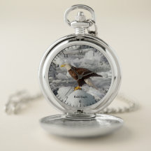 Bald Eagle Pocket Watch