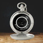 Reloj De Bolsillo Boda Ring Security Ring Name Favor<br><div class="desc">¿Busca un regalo único para su Bearer de Anillo o Seguridad de Anillo? No busque más que este reloj de bolsillo de Ring Security. Con su elegante diseño en blanco y negro y su anillo de diamantes, este regalo de Ring Security hará que su Bearer de Ring se sienta especial....</div>