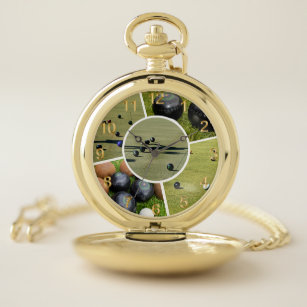 Reloj De Bolsillo Bolas de jardín cinco imágenes Collage de fotos Po