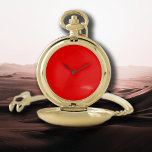 Reloj De Bolsillo Color rojo sólido | Clásica | Elegante | Trendy<br><div class="desc">Color rojo sólido | Clásica | Elegante | Trendy | Elegante</div>