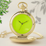 Reloj De Bolsillo Color sólido amarillo neón | Clásica | Elegante<br><div class="desc">Color sólido amarillo neón | Clásica | Elegante | Trendy | Elegante | Regalo</div>