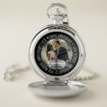 Reloj De Bolsillo Elegante 10° Aniversario de la Foto de los Bodas<br><div class="desc">Personalice este elegante diseño fotográfico del décimo aniversario del boda con sus fotos,  nombres y fechas de boda y aniversario.  Diseño original creado por Holiday Hearts Designs.</div>