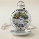 Reloj De Bolsillo Foto Padre de la novia siempre tu pequeña niña<br><div class="desc">Este es un reloj de bolsillo fotográfico personalizado que es un buen regalo para el padre de la novia con un mensaje de la novia el día de su boda.</div>