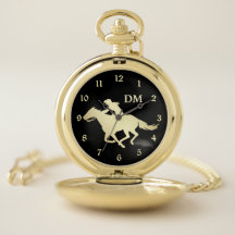 Galloping Gold Horse y Cowboy