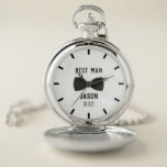 Reloj De Bolsillo Groom Mejor regalo de la fiesta de la boda masculi<br><div class="desc">Groom Best Man Wedding Party Regalo Pocket Watch. Elija el color del reloj en el menú de opciones. Diviértete con este diseño genial y divertido.</div>