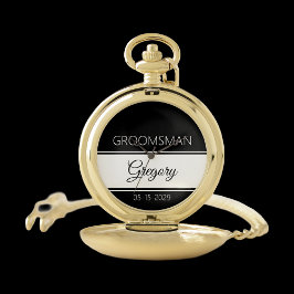 Reloj De Bolsillo Groomsman Pocket Watch Thank You Gift