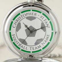 Reloj de bolsillo para un fanático del fútbol