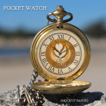 Reloj de bolsillo personalizado para café vintage