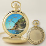 Reloj De Bolsillo Serene Yelapa 0758<br><div class="desc">Pintura de la colección "Serene Yelapa 0758" Personalice en la página del producto o haga clic en el botón "Personalizar" para más opciones de diseño Caja externa - Oro o plata. Diseño creado a partir de mi pintura "Serene Yelapa 0758" que capta una colina en Yelapa, Jalisco, México, localizada justo...</div>