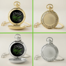Reloj De Bolsillo Stay Weird Introvert, Geek, Nerd