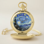 Reloj De Bolsillo VAN GOGH Starry Night Numerals<br><div class="desc">"van gogh",  viniente,  noche estrellada,  pintura,  famoso,  vintage,  estrellas,  cielo,  arte,  azul,  números romanos,  numerados</div>