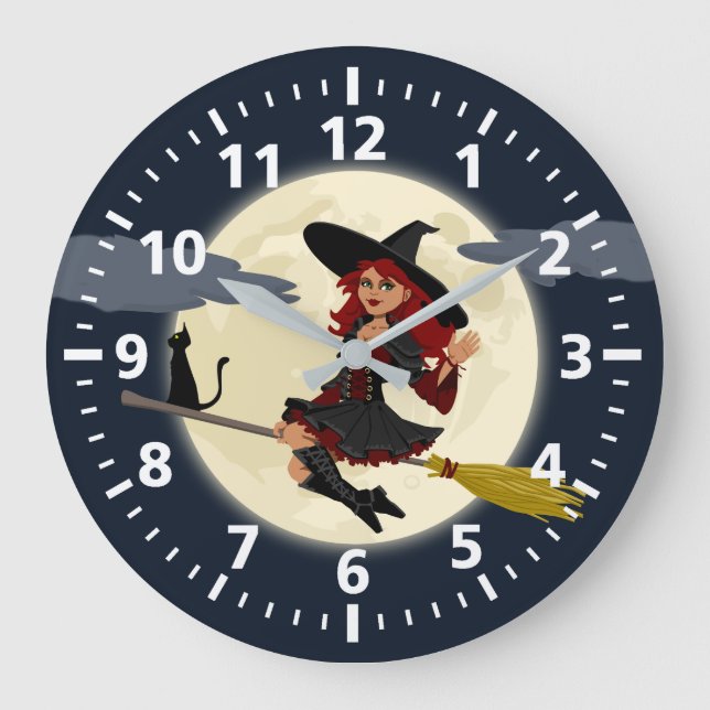 Reloj de brujas de Halloween (Anverso)