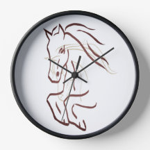 Reloj de caballo - Dibujo de línea