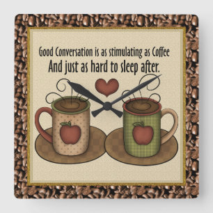 Reloj de café personalizado