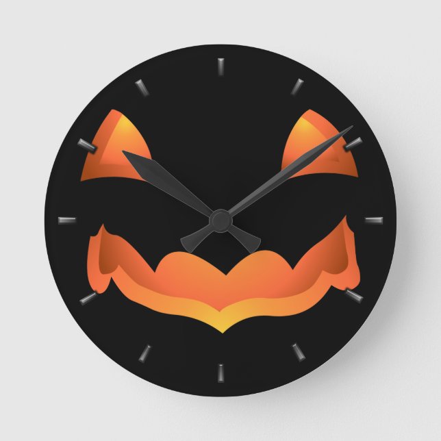 Reloj de calabaza Halloween Jack-O-Lantern reloj d (Anverso)