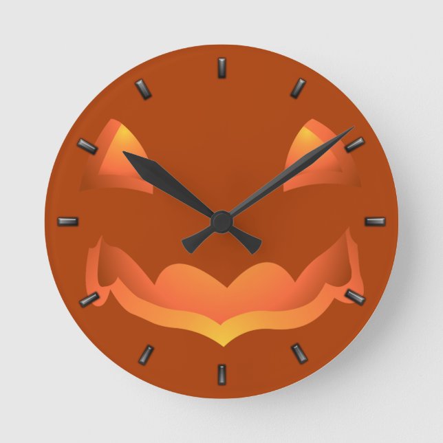 Reloj de calabaza Halloween Reloj Jack-O-Lantern (Anverso)