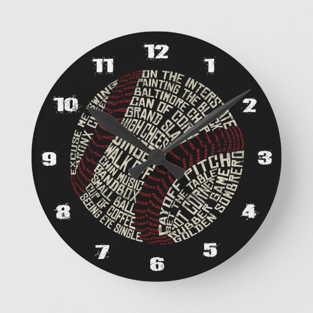 Reloj de Calligram de las palabras de argot del (Anverso)