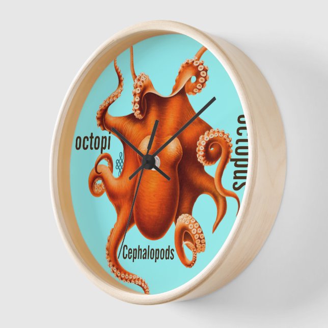 Reloj de candelabro de pavo real personalizado (Ángulo)