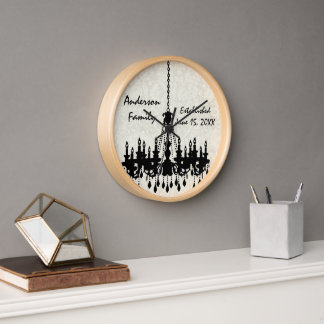 Reloj de candelabro establecido por la familia per