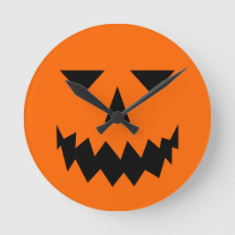 Reloj de cara de calabaza negra
