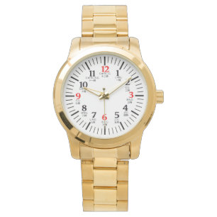 Reloj de caracteres simple bilingüe inglés japonés