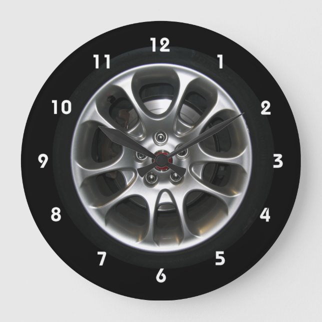 Reloj de casco de rueda del coche con números (Anverso)