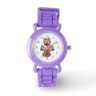 Reloj de castores de hojas de maple