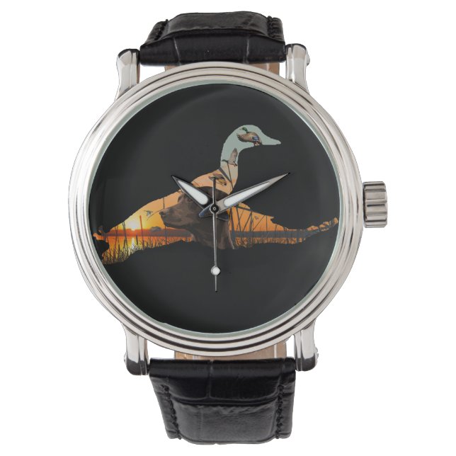 Reloj de caza de pato, chocolate labrador (Anverso)