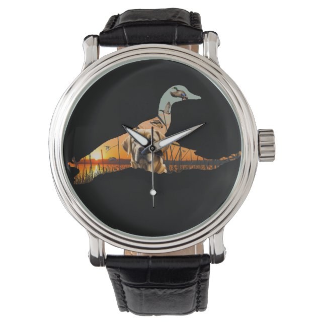 Reloj de caza de pato, recuperador de labrador ama (Anverso)